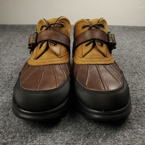Polo Ralph Lauren Dover III 3 Duck Boots Mens 13 Brown Leather Buckle Shoes